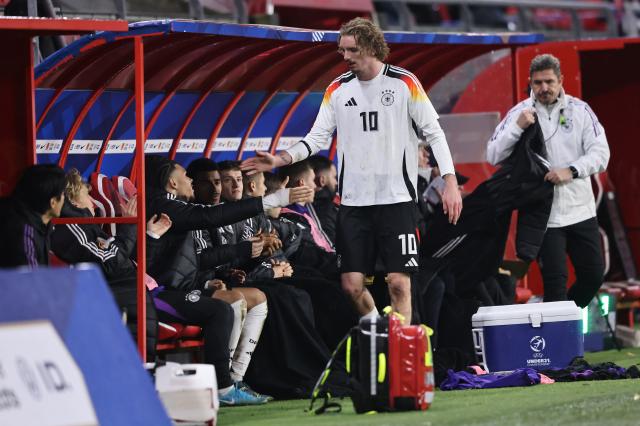 Nick Woltemade with the German U21s.