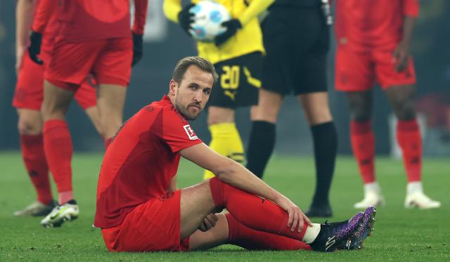 Harry Kane after incurring a muscle fiber tear last night.