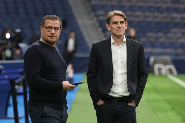 FCB top sporting executives Max Eberl and Christoph Freund.