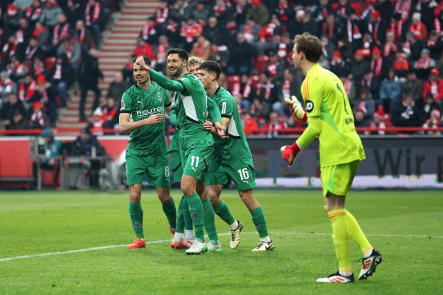 Tim Kleindienst nets Borussia Mönchengladbach's second of the day against Union Berlin